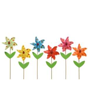 SET 24 GIRANDOLE A FORMA DI FIORE D9 H28 CM  (Cod. 16072-01)