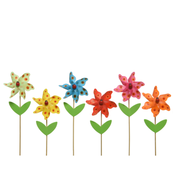SET 24 GIRANDOLE A FORMA DI FIORE D9 H28 CM  (Cod. 16072-01)