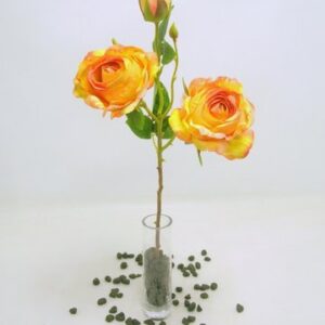 RAMO ROSE CON FIORI E BOCCIOLI CM 54 giallo (Cod. 35409-02)