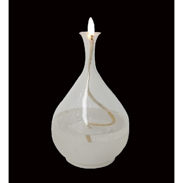 CANDELA LED IN VETRO JELLY D11 H18  C/TIMER  (Cod. 35627-01)