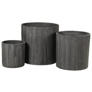 SET 3 PORTAVASI DRITTO DA  D30 H30 A D51 H50 nero (Cod. 35656-01)