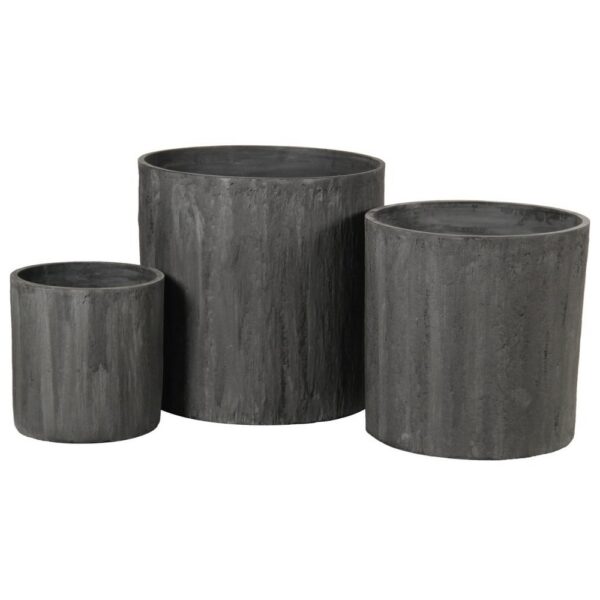 SET 3 PORTAVASI DRITTO DA  D30 H30 A D51 H50 nero (Cod. 35656-01)