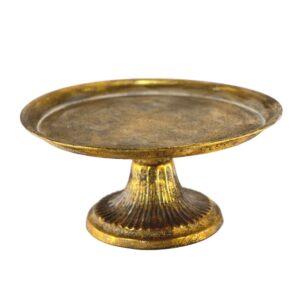 ALZATINA BASSA D25 H12,5 CM METALLO ORO ANTICO  (Cod. 35694-01)