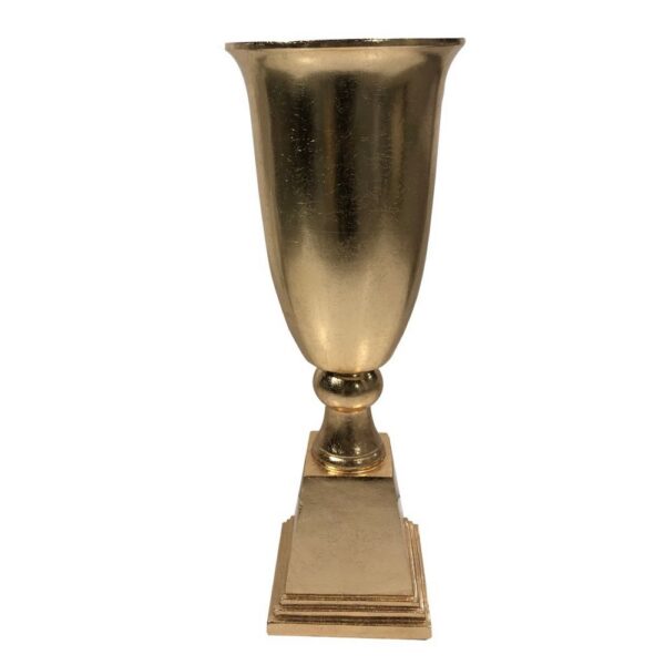 COPPA ORO LUCIDO CON BASE QUADRA 40X40 H.106  (Cod. 35659-01)