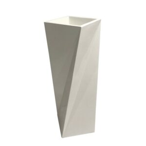 PORTAVASO ALTO SVASATO BIANCO LUCIDO 44X44 H.91  (Cod. 35675-01)