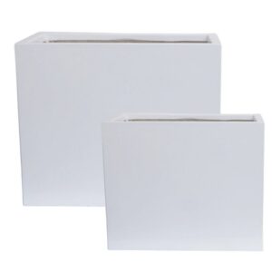 SET 2 PORTAFIORI RETTANGOLARI 60X30H51 - 70X40 H60  (Cod. 35644-01)