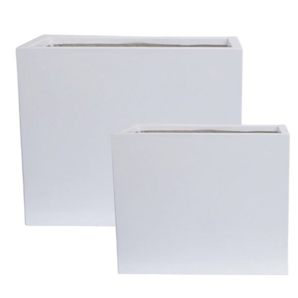 SET 2 PORTAFIORI RETTANGOLARI 60X30H51 - 70X40 H60  (Cod. 35644-01)