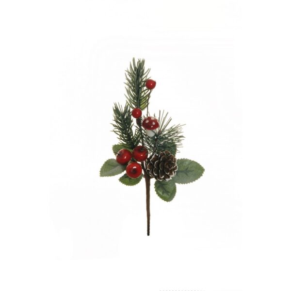 PICK PINO CON BACCHE E MELE CM 19 PZ.12  (Cod. 36850-01)