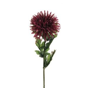 CRISANTEMO CON 5 FOGLIE 80CM SPIDER viola-fucsia (Cod. 27755-07)
