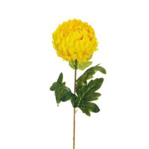 CRISANTEMO SNOWDON 4 FOGLIE  76CM  giallo (Cod. 30519-05)