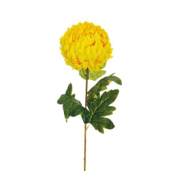 CRISANTEMO SNOWDON 4 FOGLIE  76CM  giallo (Cod. 30519-05)