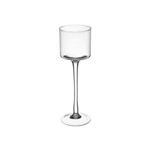 PORTACANDELA CALICE VETRO H 28 D 9 CM  (Cod. 35760-01)