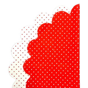 SOTTOVASI MARGHERITA MINI POIS D48 50PZ rosso-bianco (Cod. 30849-03)