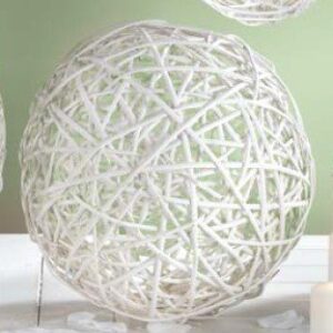 SFERA DI VIMINI CM20 BIANCA  (Cod. 26549-01)