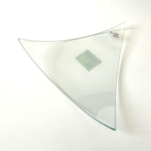 PIATTO TRIANGOLARE VETRO CM 25X25 H5 SANDRA RICH  (Cod. 19783-01)