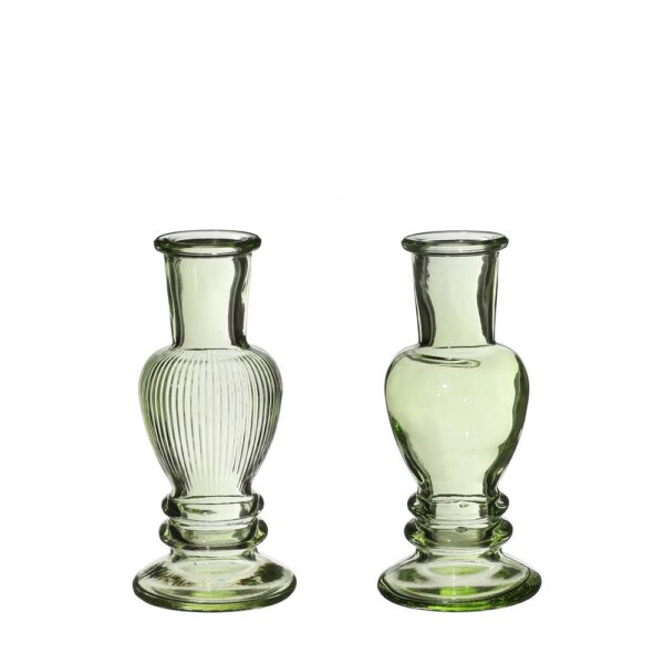 PORTACANDELA VETRO VENICE COLORATO H.11,3 D5 CM verde-chiaro (Cod. 35825-04)