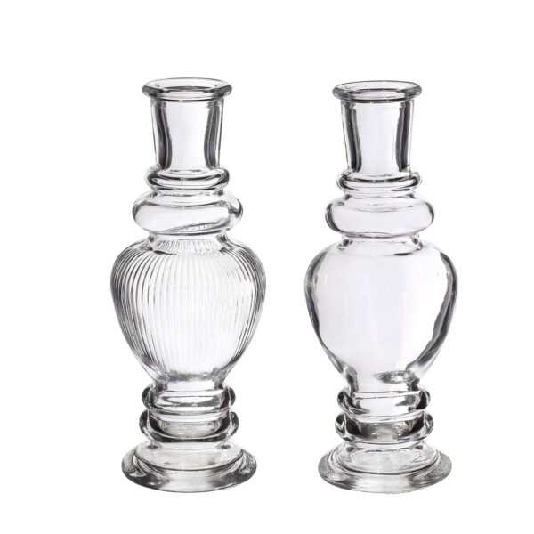 PORTACANDELA VETRO VENICE H.15,5 D.5,7 CM  (Cod. 35826-01)