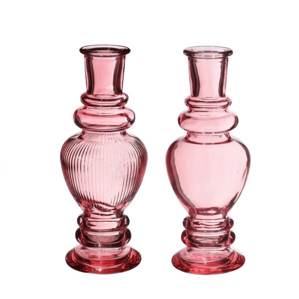 BOTTIGLIETTA VETRO VENICE COLOR. H.15,5 D5,7 CM rosa (Cod. 35827-01)