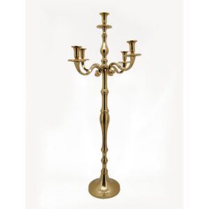 SET 2 CANDELABRI 5 FIAMME H100 oro (Cod. 35807-03)