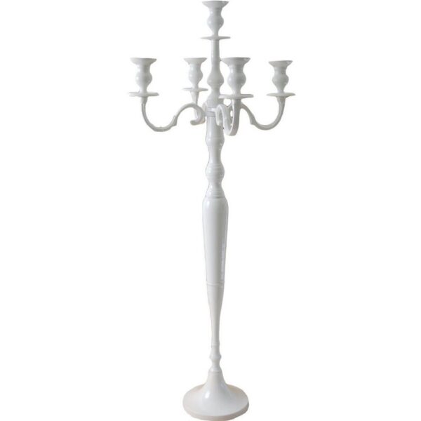SET 2 CANDELABRI 5 FIAMME H120 CM bianco (Cod. 35808-02)