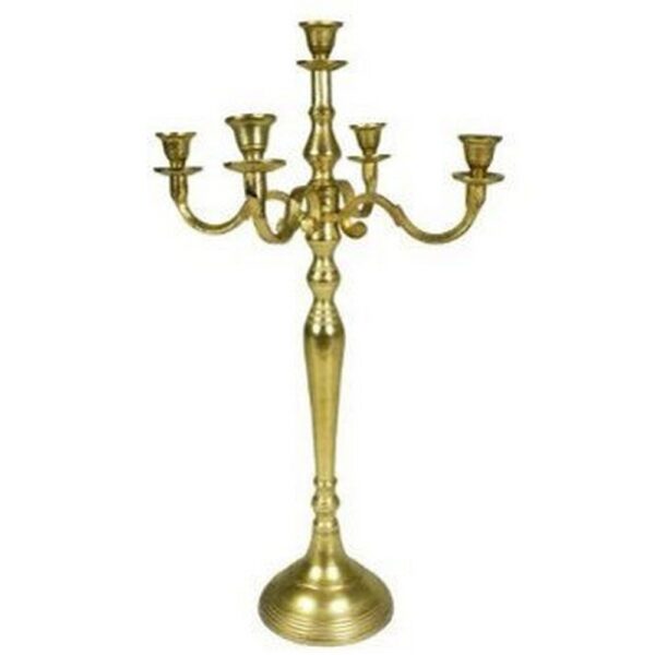 SET 2 CANDELABRI 5 FIAMME H120 CM oro (Cod. 35808-03)