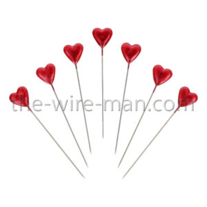 SPILLO CUORE H5,5 D1 CM PZ.40 rosso (Cod. 35997-02)