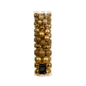 BOX 80PZ. PALLINE MISTE DIAM.4-5-6-7-8 CM. oro (Cod. 35331-02)