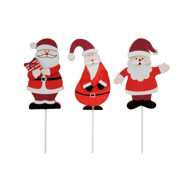 SET 18 PZ PICK BABBO NATALE H28 CM  (Cod. 34453-01)