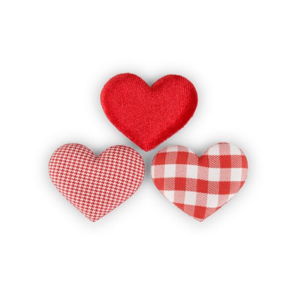 SET 30 PZ CUORI 4,1X5,1 CM "VELVET"  (Cod. 36523-01)
