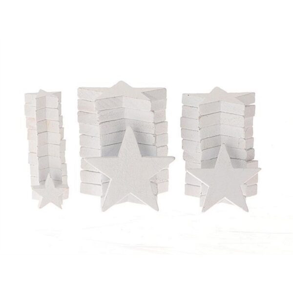 DECORI STELLA ESSENTIAL 30 PZ. IN 3 MISURE D6-D5-D2,5 CM bianco (Cod. 36441-02)