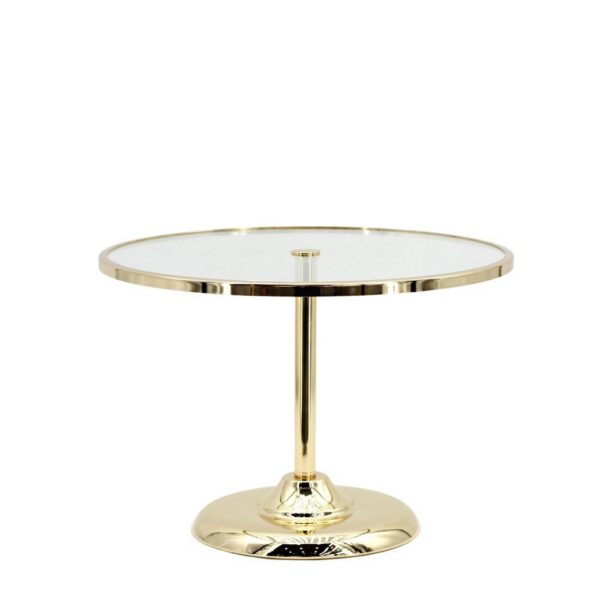 ALZATA 1 PIANO METALLO E VETRO D 35 H 25 CM  (Cod. 36152-01)