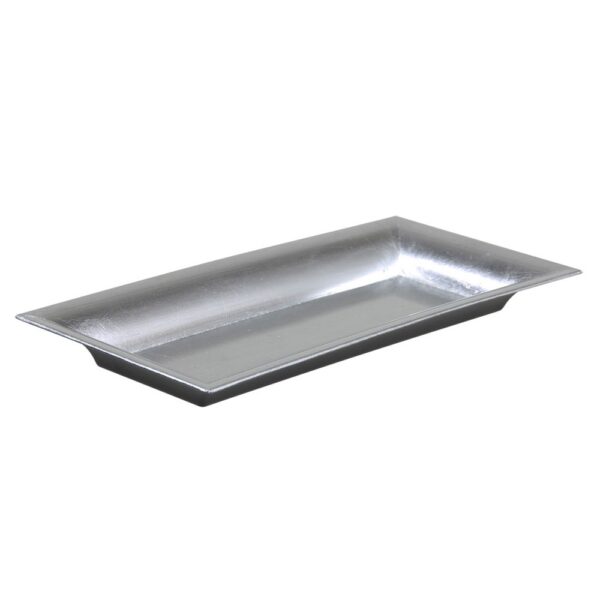 VASSOIO PLASTICA RETTANGOLARE 28X12CM argento (Cod. 28913-03)