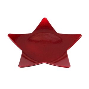 VASSOIO PLASTICA A STELLA  24X24 CM rosso (Cod. 36064-01)