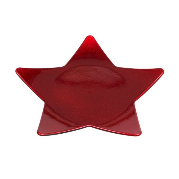VASSOIO PLASTICA A STELLA  24X24 CM rosso (Cod. 36064-01)