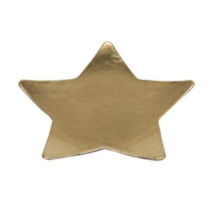 VASSOIO PLASTICA A STELLA  24X24 CM oro (Cod. 36064-02)