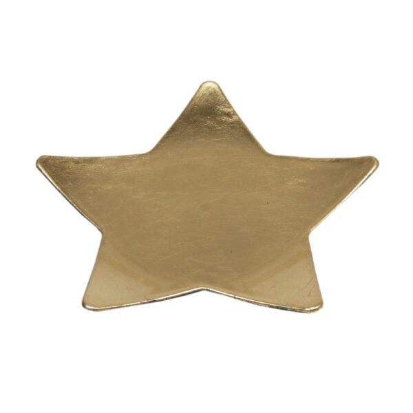 VASSOIO PLASTICA A STELLA  24X24 CM oro (Cod. 36064-02)