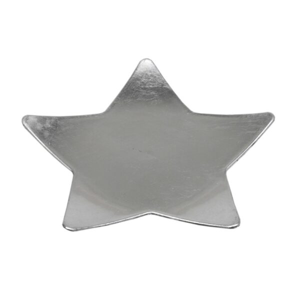 VASSOIO PLASTICA A STELLA  24X24 CM argento (Cod. 36064-03)