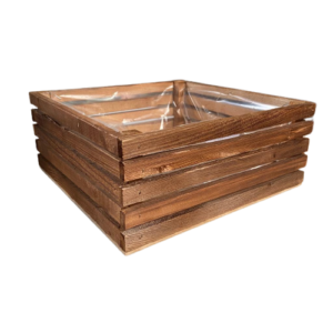 CASSETTA LEGNO QUADRATA 31X31 CM H 13 marrone (Cod. 36570-01)