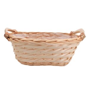CESTA VIMINI OVALE CON MANICI 32X18 H13 CM  (Cod. 36171-01)