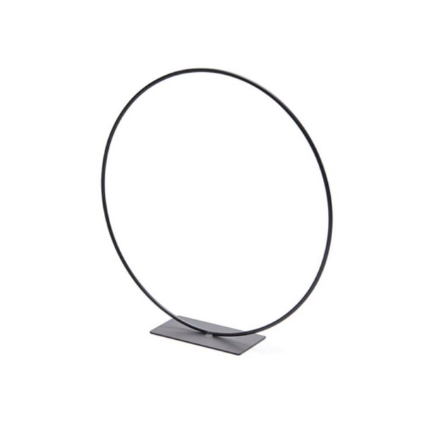 CERCHIO METALLO D30 CM CON BASE nero (Cod. 36711-01)