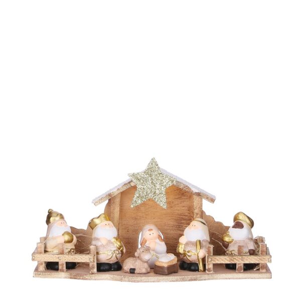 NATIVITA' CON LUCE A BATTERIA 30X10 H15 CM  (Cod. 36289-01)
