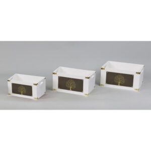 SET 3 CASSETTE RETT. DA 30X20 H14 A 40X30 H18 CM bianco (Cod. 36567-01)