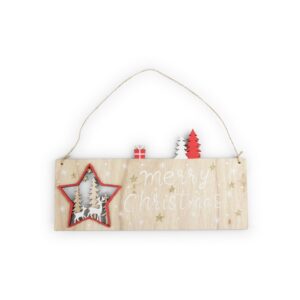 1 PZ. CARTELLO "MERRY CHRISTMAS" 15,5X29,3X26  (Cod. 36543-01)