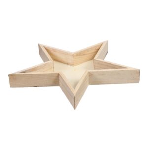 VASSOIO LEGNO A STELLA  30X30X3,5 CM  (Cod. 36140-01)