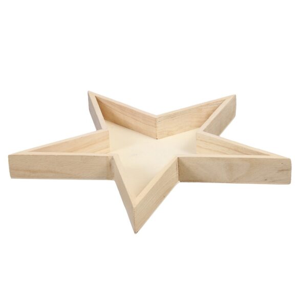 VASSOIO LEGNO A STELLA  35X35X3,5 CM  (Cod. 36142-01)