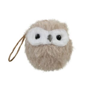 SET 6 PZ GUFO DI PELUCHE D'APPENDERE 5X6,5 CM marrone (Cod. 36212-01)