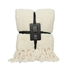 COPERTA C/FRANGE EFFETTO NEVE 130X170 CM  (Cod. 31080-01)