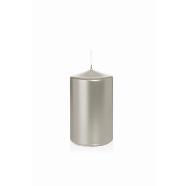 CANDELA MOCCOLO D60 MM H100 MM argento (Cod. 34991-02)