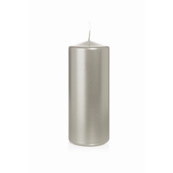 MOCCOLO SINGOLO D60 MM H150 MM  (58H) argento (Cod. 825-02)