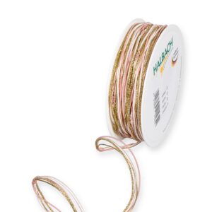 CORDONCINO MISTO 5MM 20MT crema-rosa-oro (Cod. 34323-01)